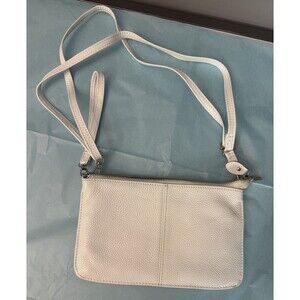 Befen White Leather  Clutch  Handbag Purse Small  Crossbody Bag NWOT
